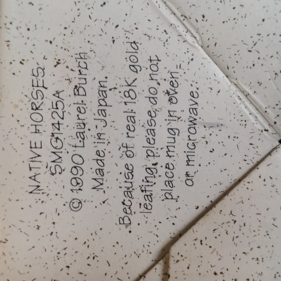 Vintage 90s Laurel Burch coffee mug Native Horses Southwestern Western - Picture 5 of 5